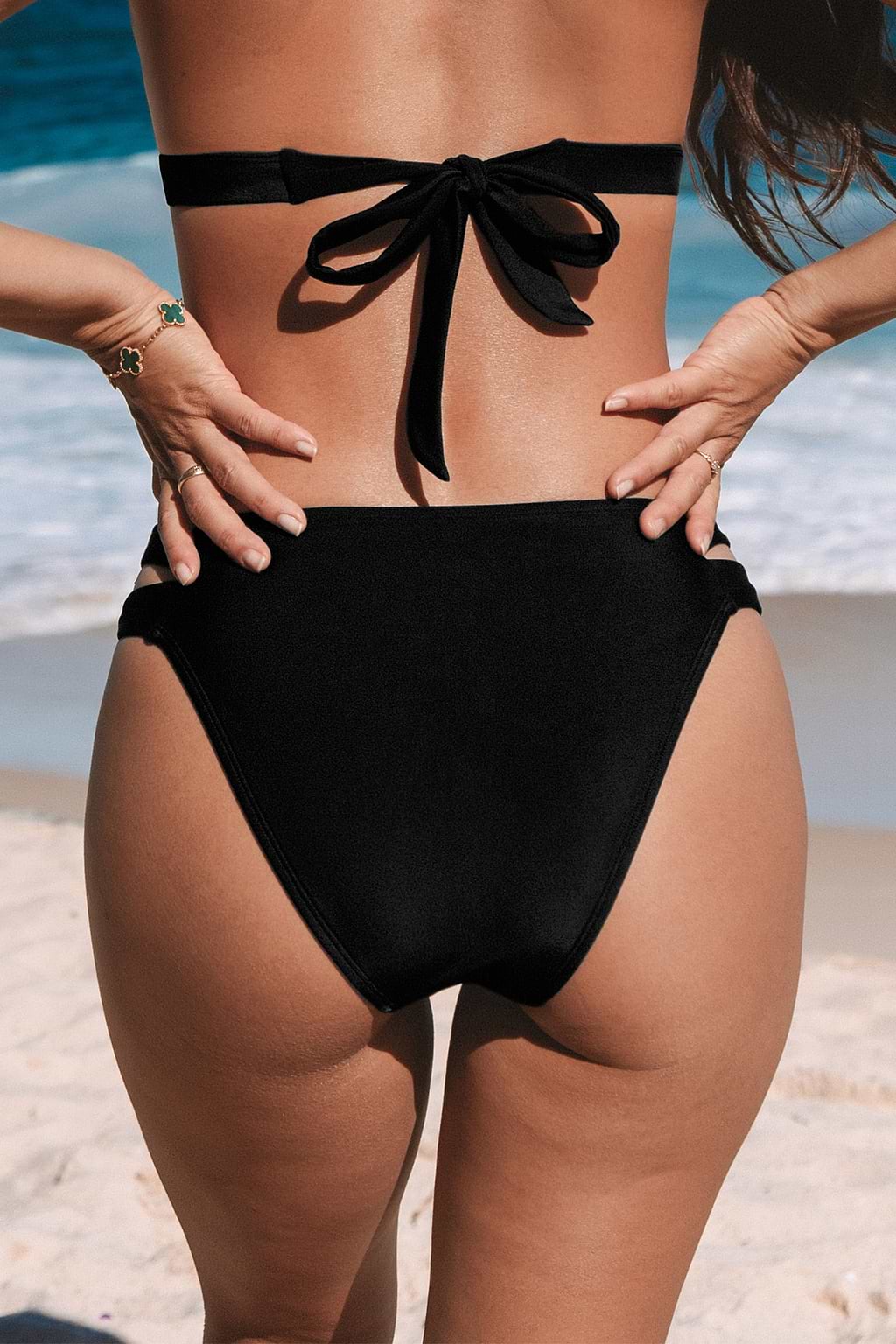 Black Cutout Bikini Bottoms