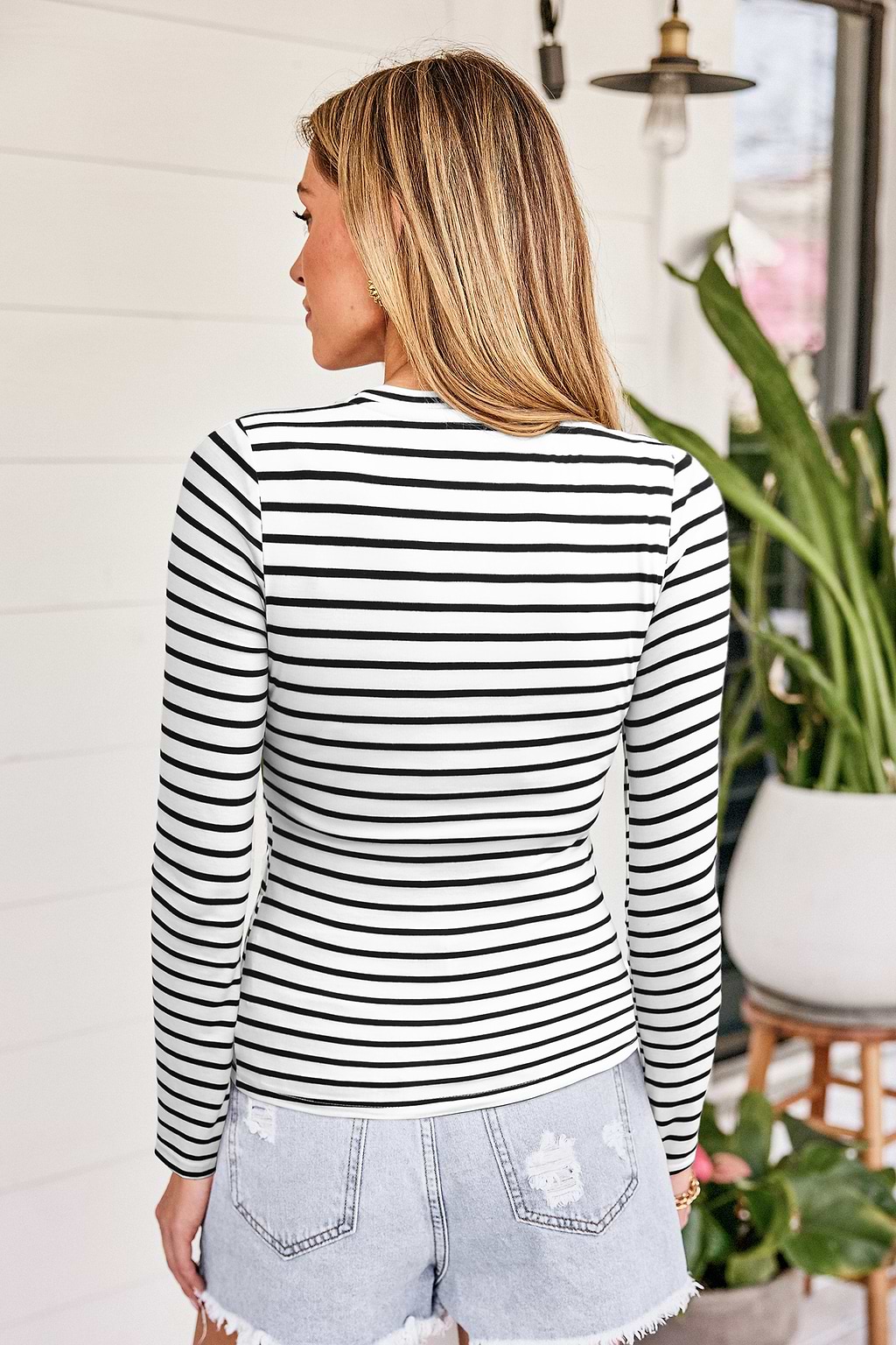 Along for the Ride gestreepte top