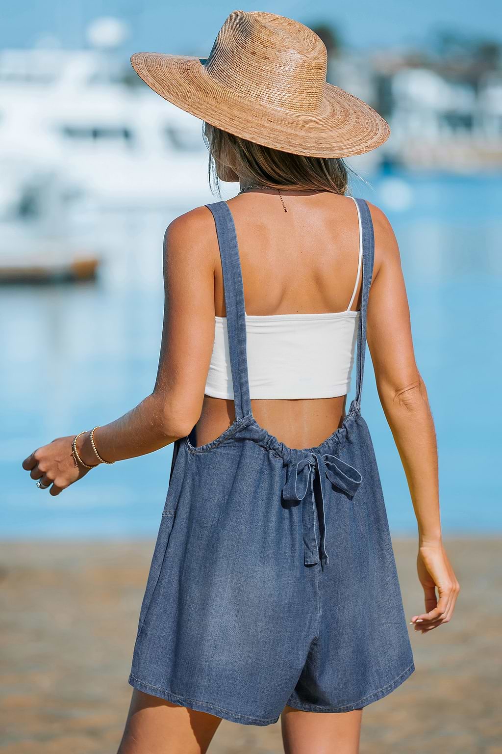 Honeydew Days Denim Romper