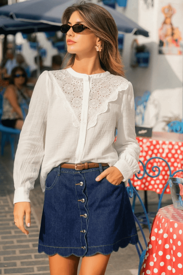 Rustic Vibes White Blouse