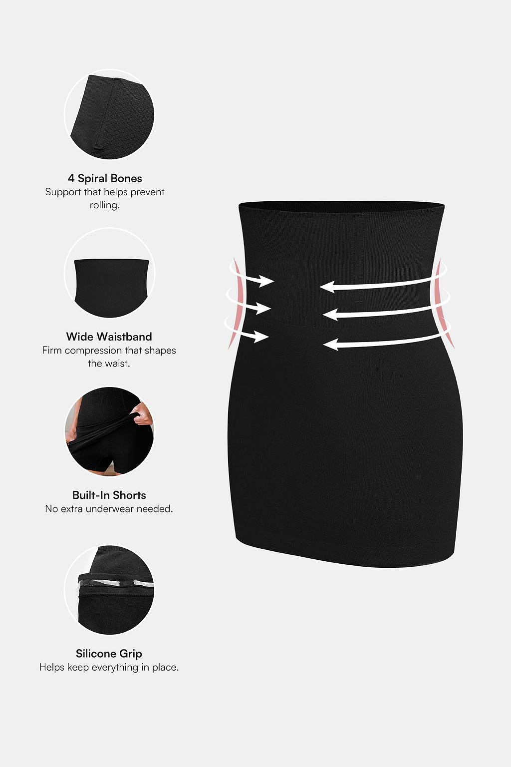 Hush Hush Black Shapewear Skirt