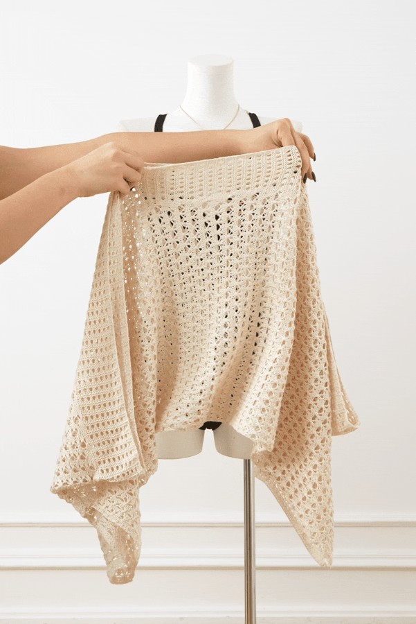Sandy Beach Open Front Crocheted Cover-Up