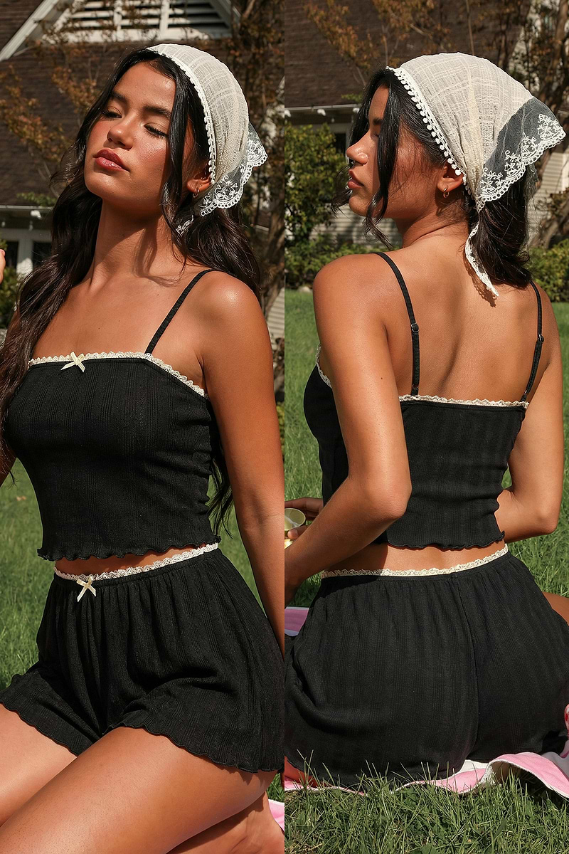 Starlit Black Pajama Set