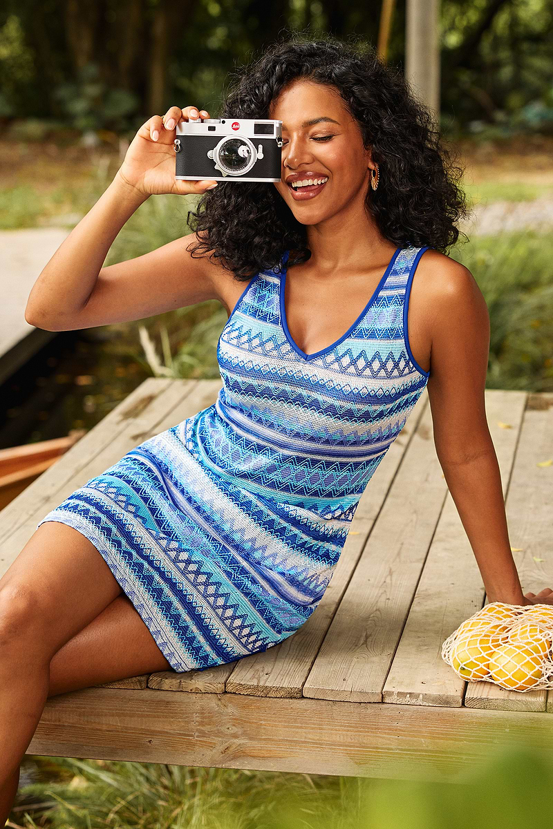 Cabo Heat Striped Mini Dress