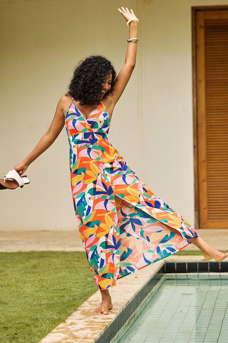 Subtlety Abstract Maxi Dress