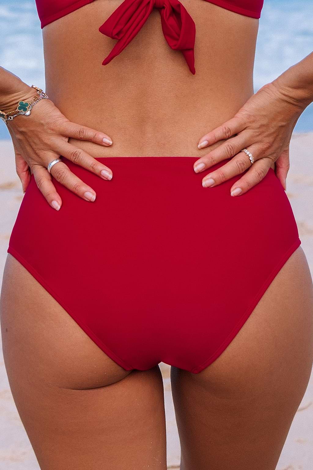 Sangria Bliss Red Bikini Bottoms