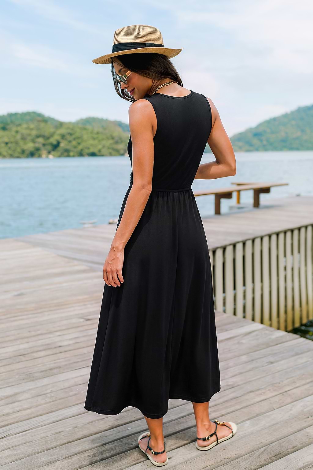 Couldn't Resist Black Midi Dress