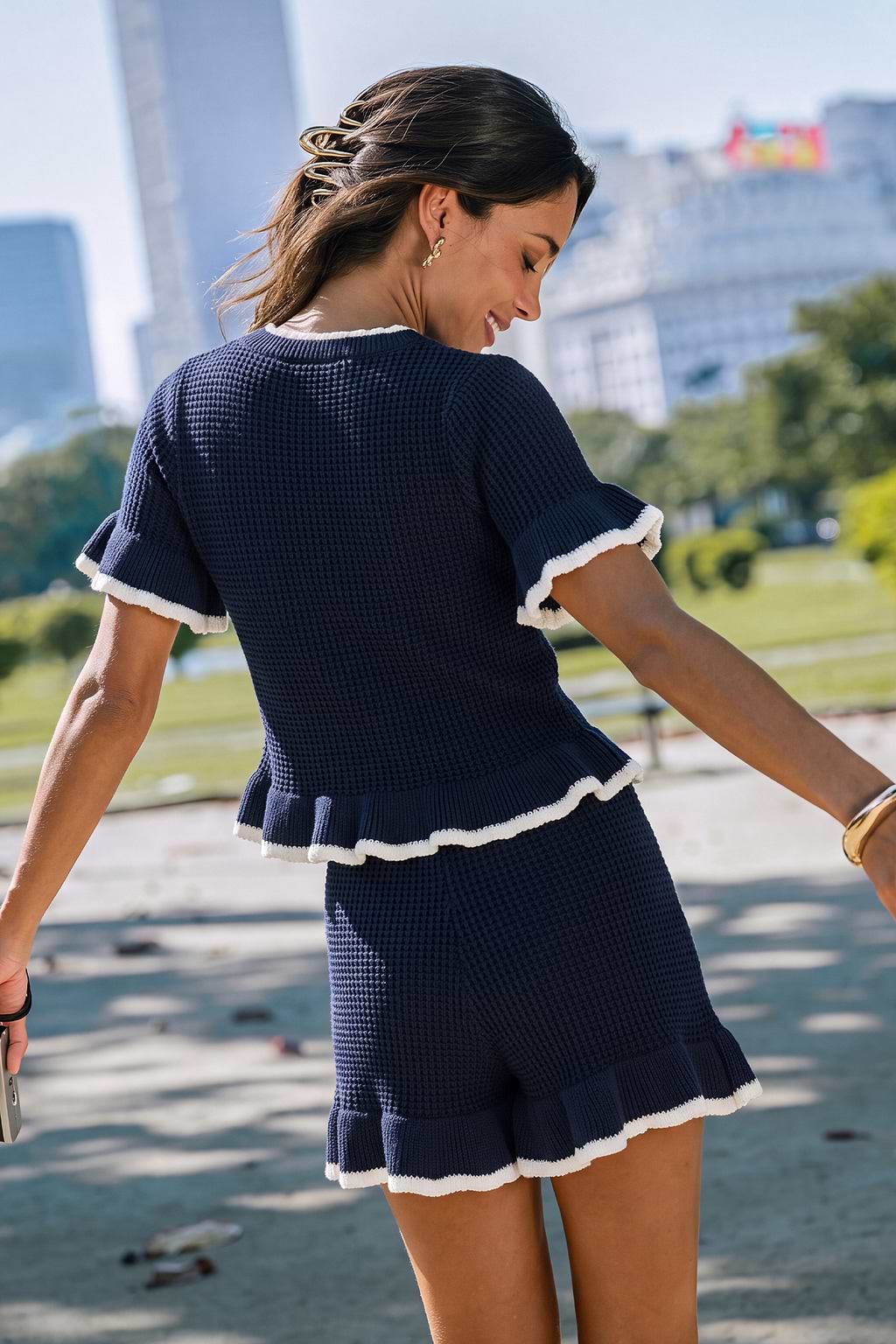 Come Around Blue Sweater 2-Piece Set