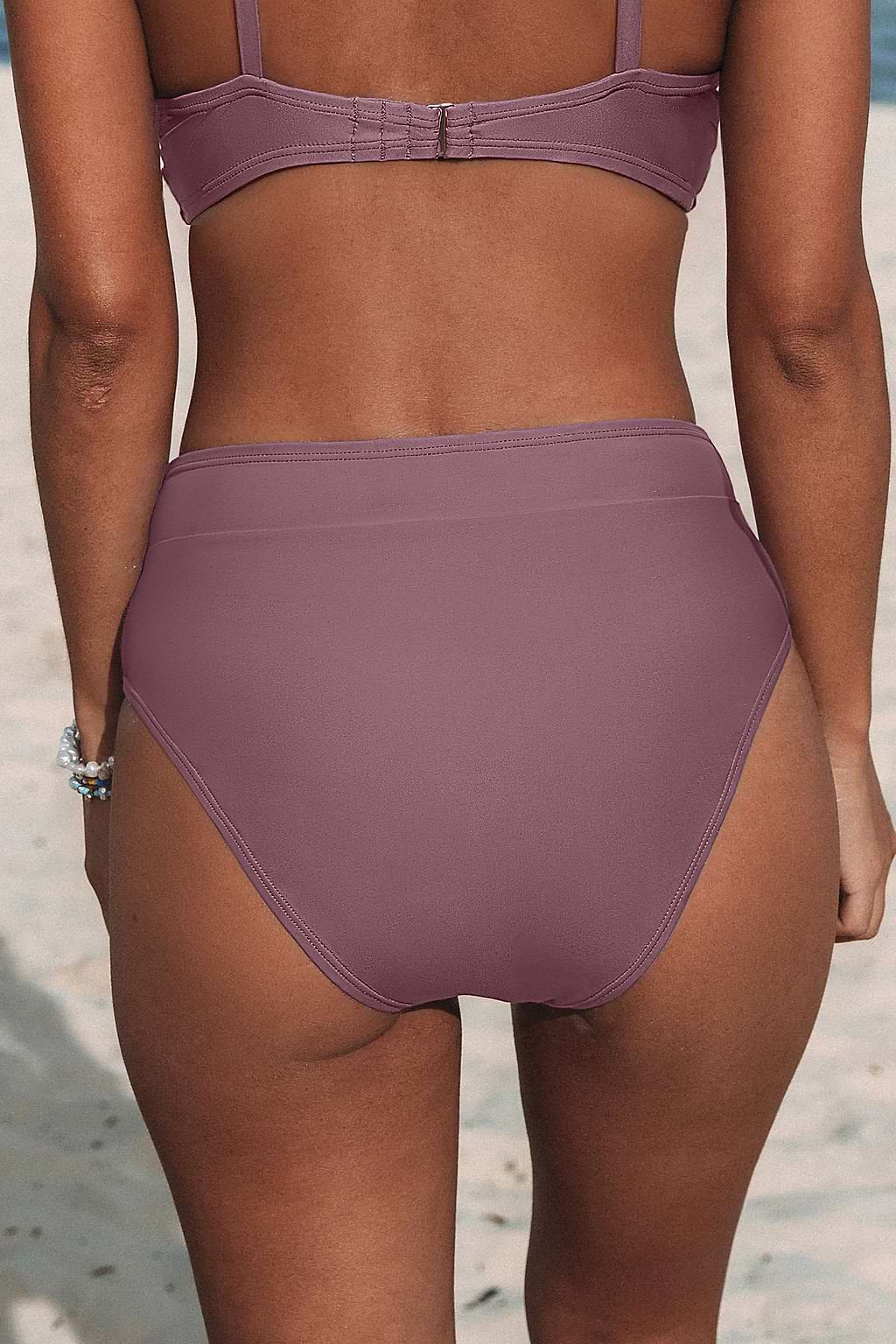 Retro Muse Purple High-Waisted Bikini Bottom
