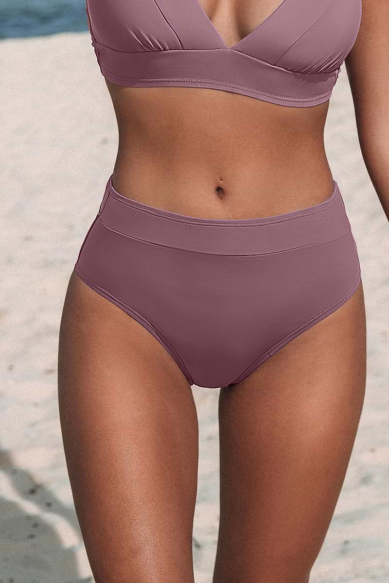 Retro Muse Purple High-Waisted Bikini Bottom