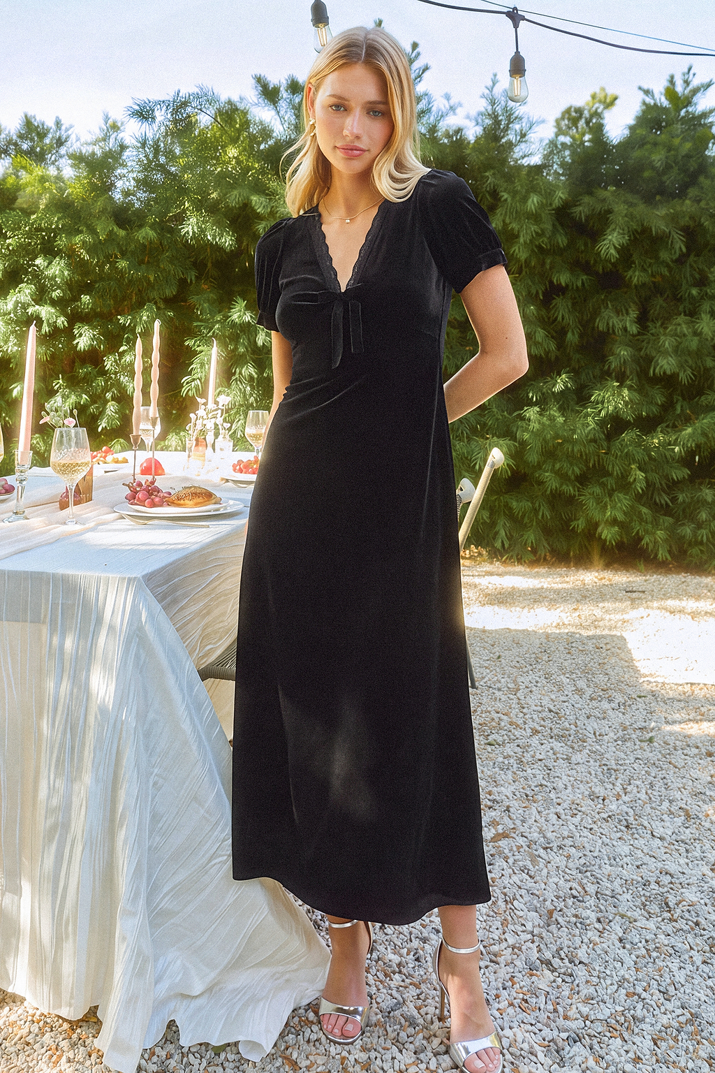 Going Out Black Maxi Dress