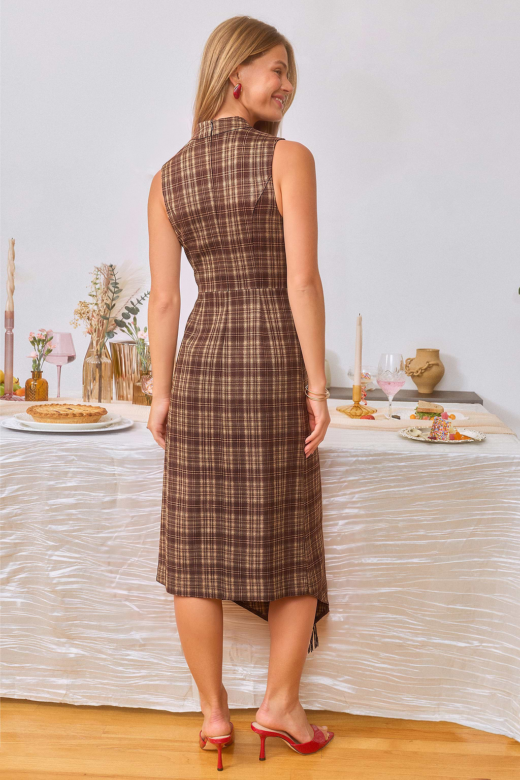 New Tradition Plaid Maxi Dress