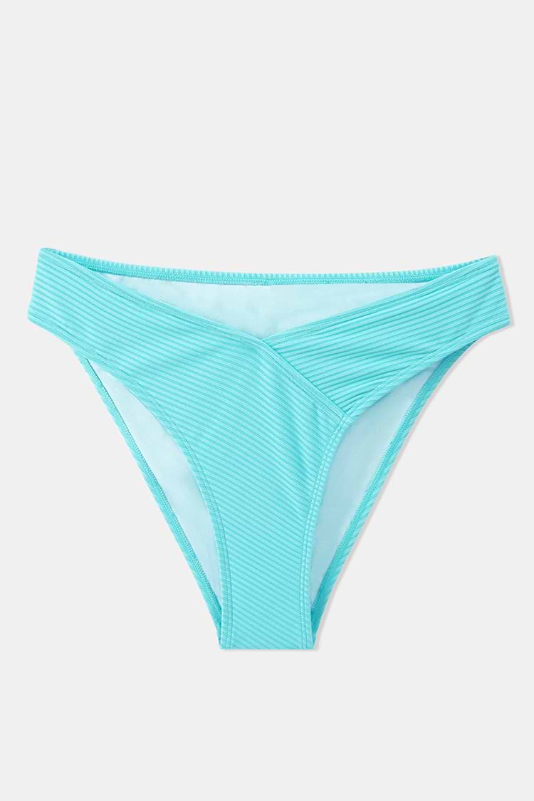 Aqua Gerippte V Hipster Cheeky Bikinihose
