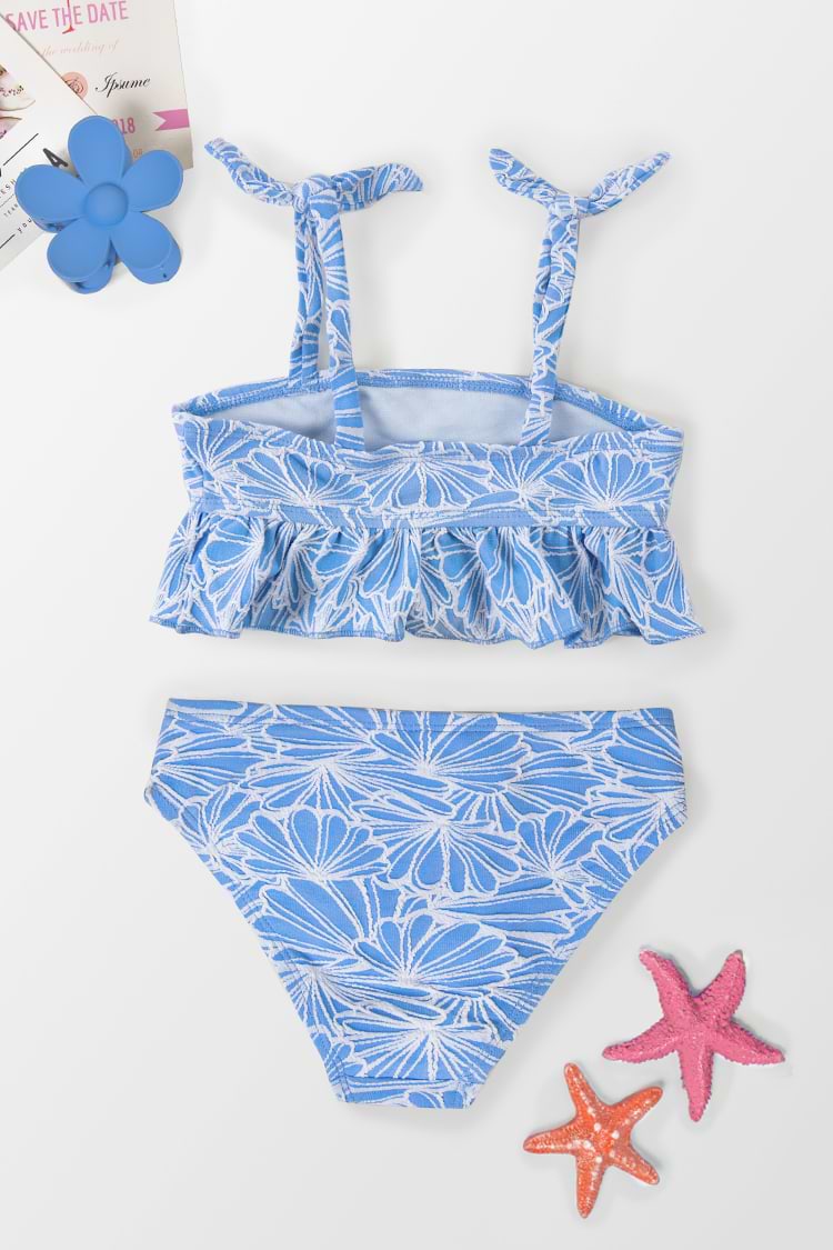 Girls’ Flower Power Peplum Bralette And Hipster Set