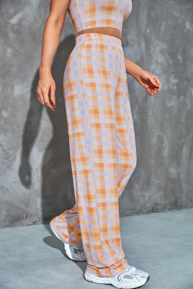 Pantalones de pierna recta Cintura alta