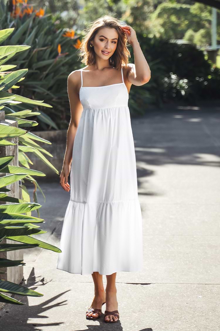 Vestido deslizado con espalda abierta