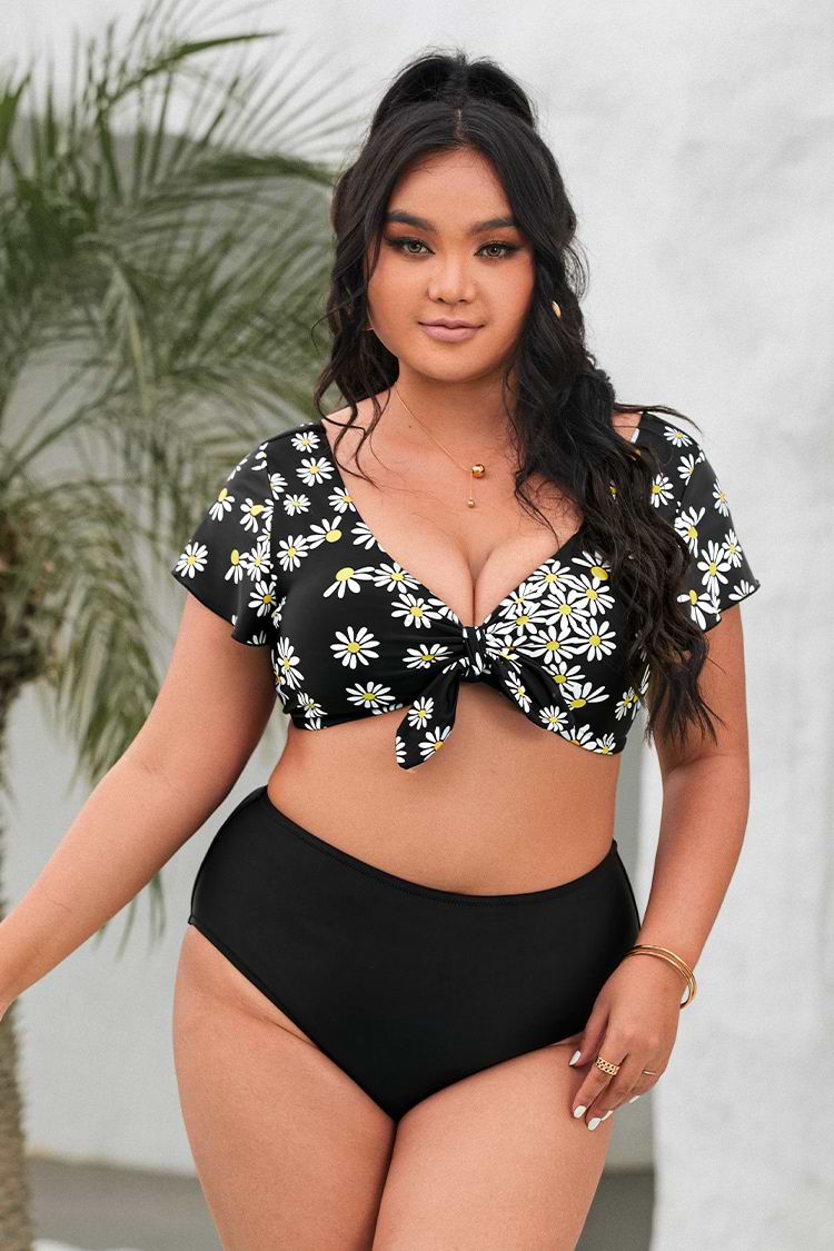 Calzón de bikini para tallas grandes de cintura alta Lucia