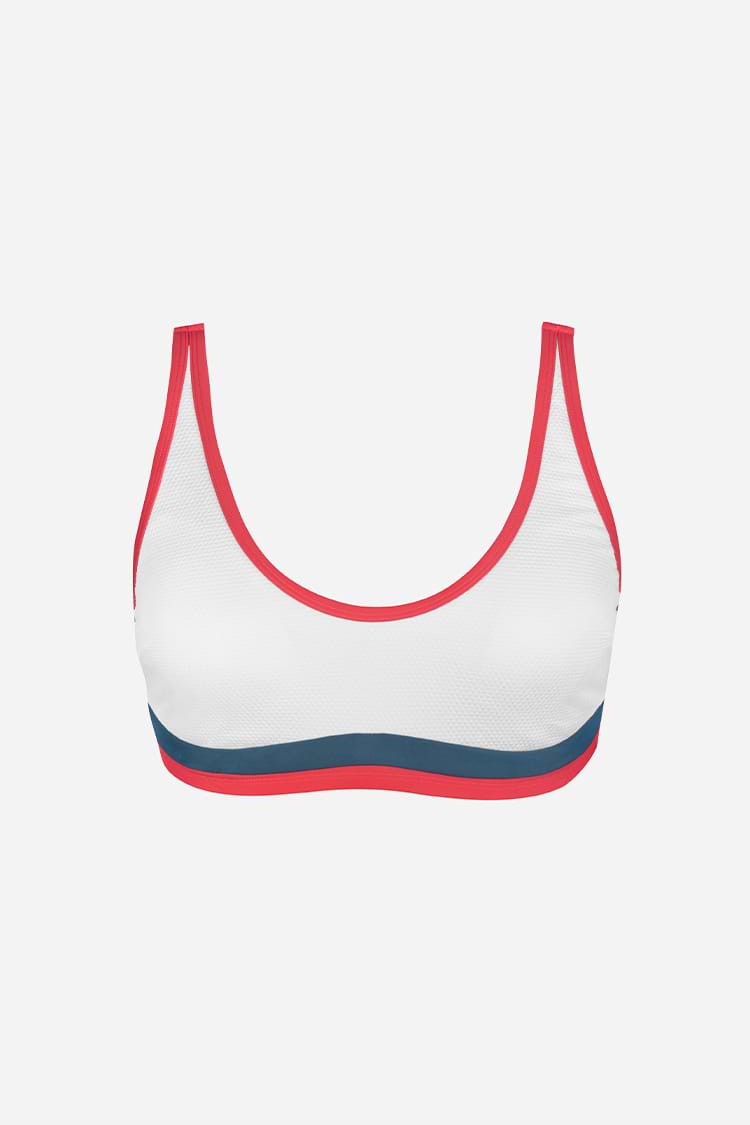 Top bikini piqué Colorblock Talla grande