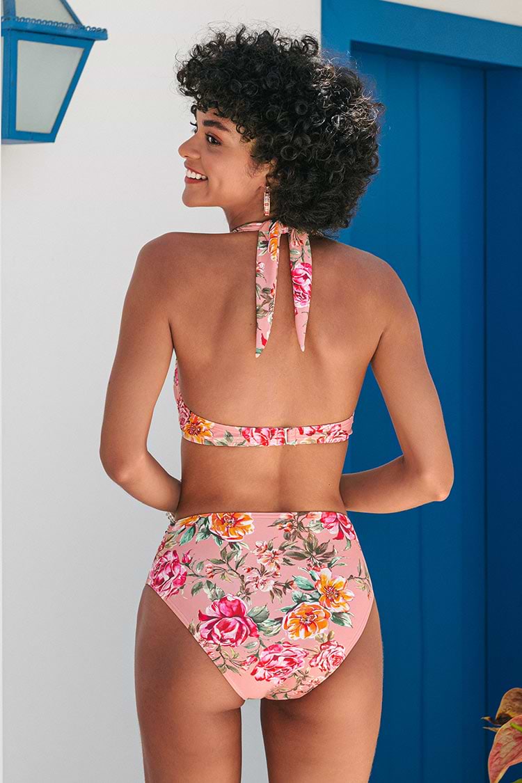 Geformtes Push-Up Neckholder-Bikinioberteil