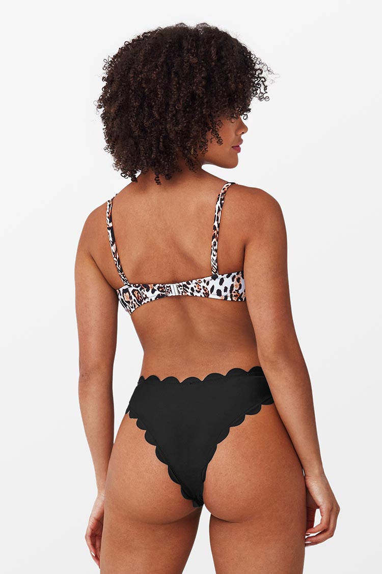 Bikinioberteil mit Leopardmuster