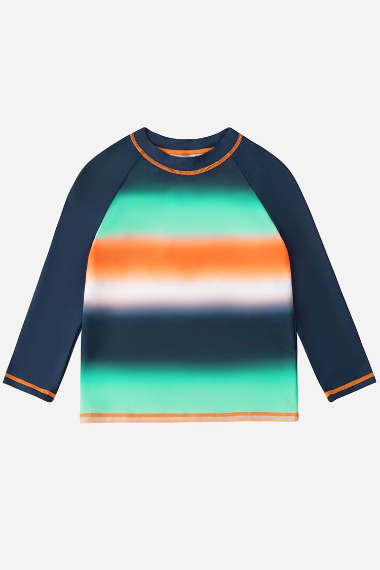 Kids Skater Boy Raglan Long Sleeve Rashguard Swim Tops