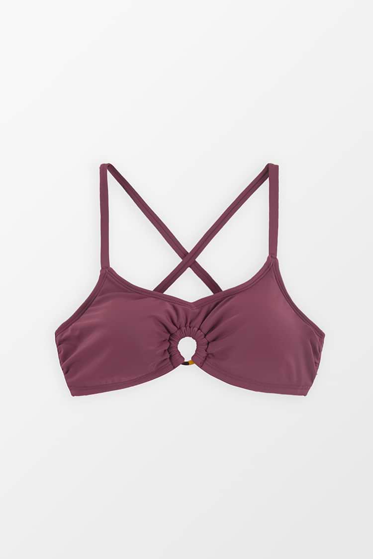 O-Ring Rückbindung Bikinioberteil in Braun