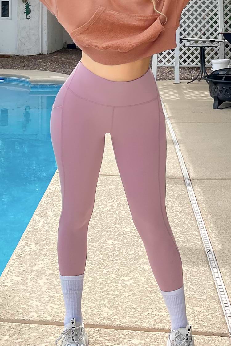 Leggings rosas con estampado de galaxia