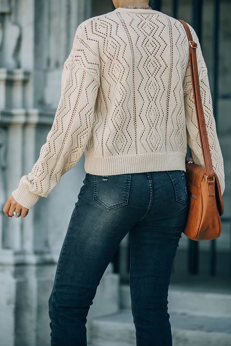 Chaqueta de Ganchillo con Botones