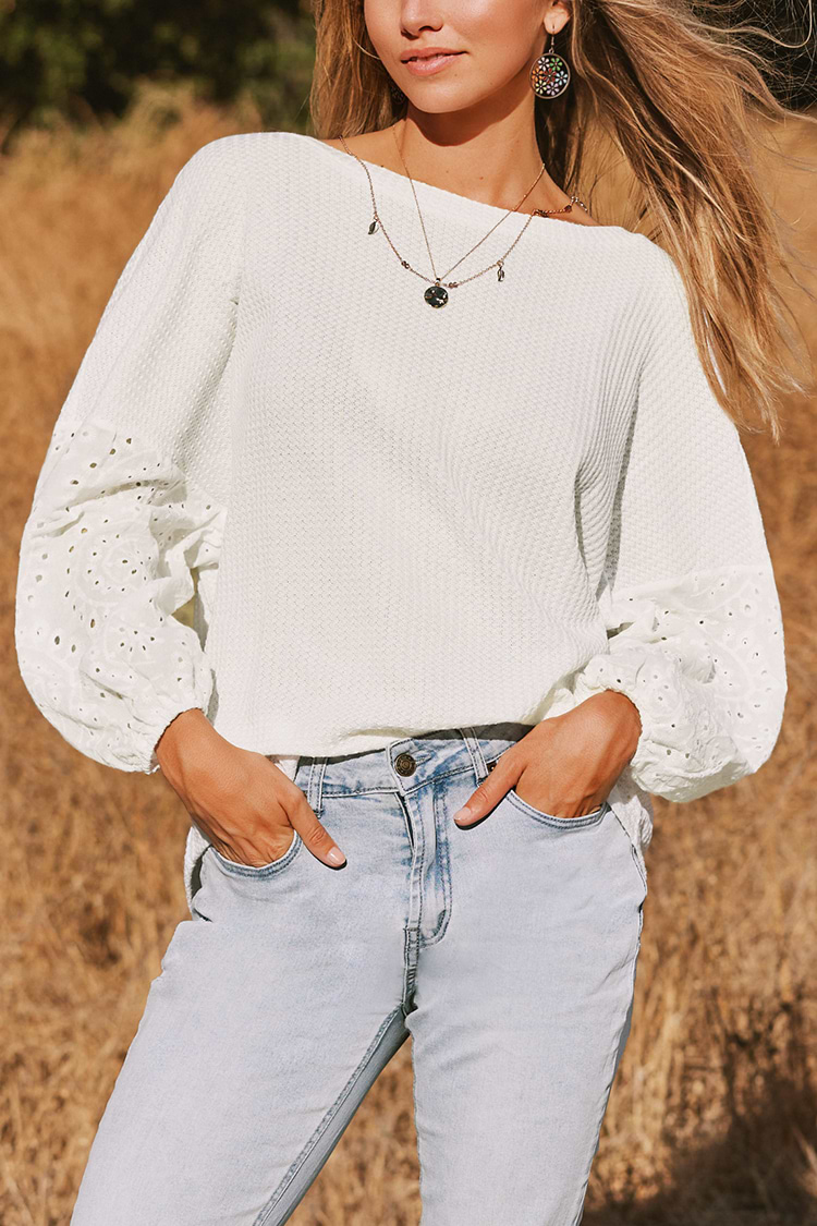 Loose Round Neck Long Sleeve Top