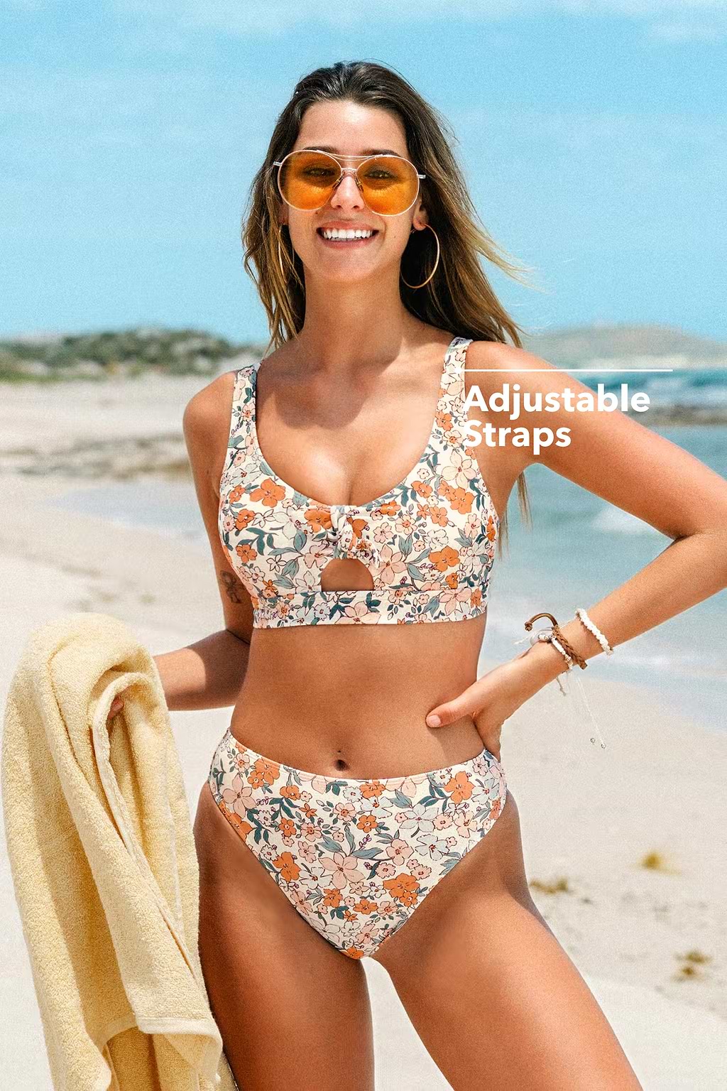 Bikini ditsy floral con lazo