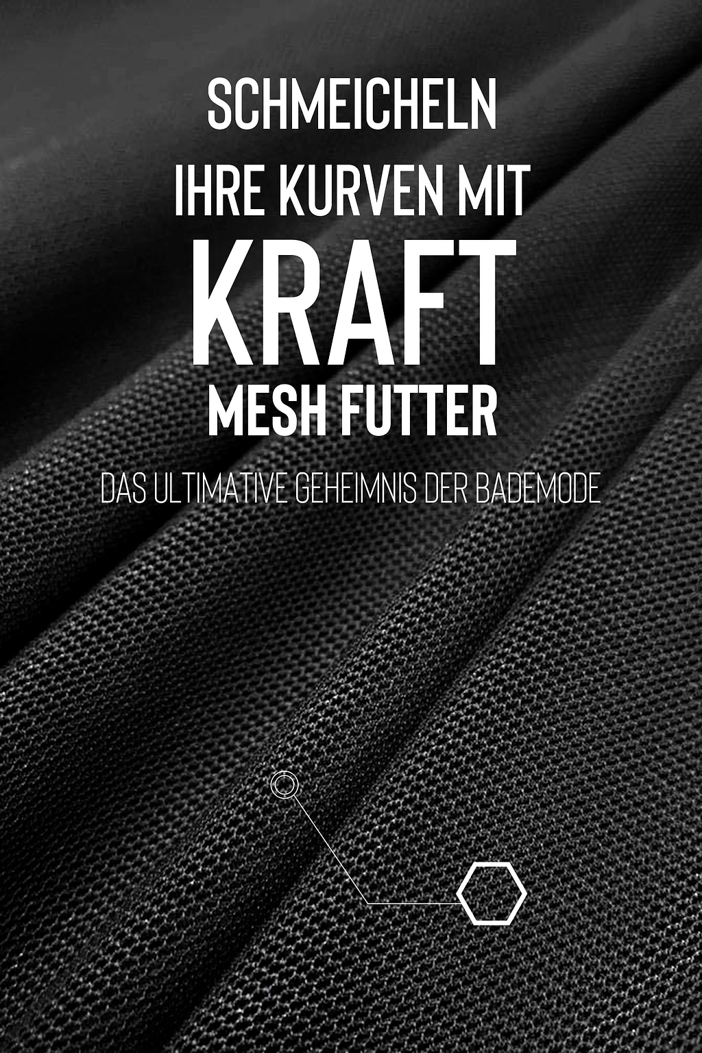 Power Mesh Bauchkontrolle Neckholder-Badeanzug