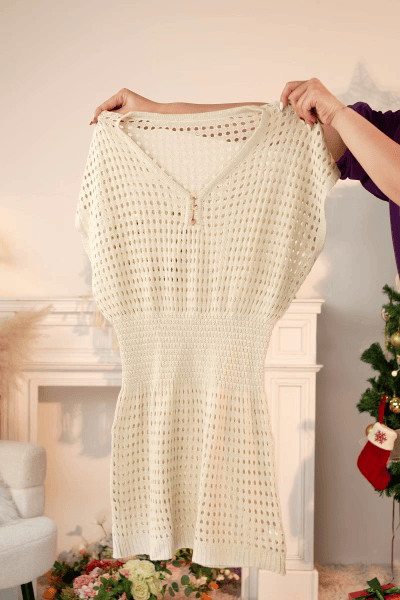 Storyteller Cutout V-Neck Cover-Up Dress