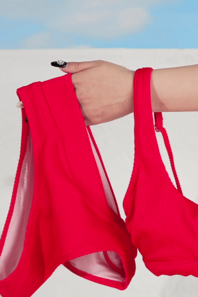 Sensorial Spring Cut-Out Bikini Top & V-Waist Bottoms Set