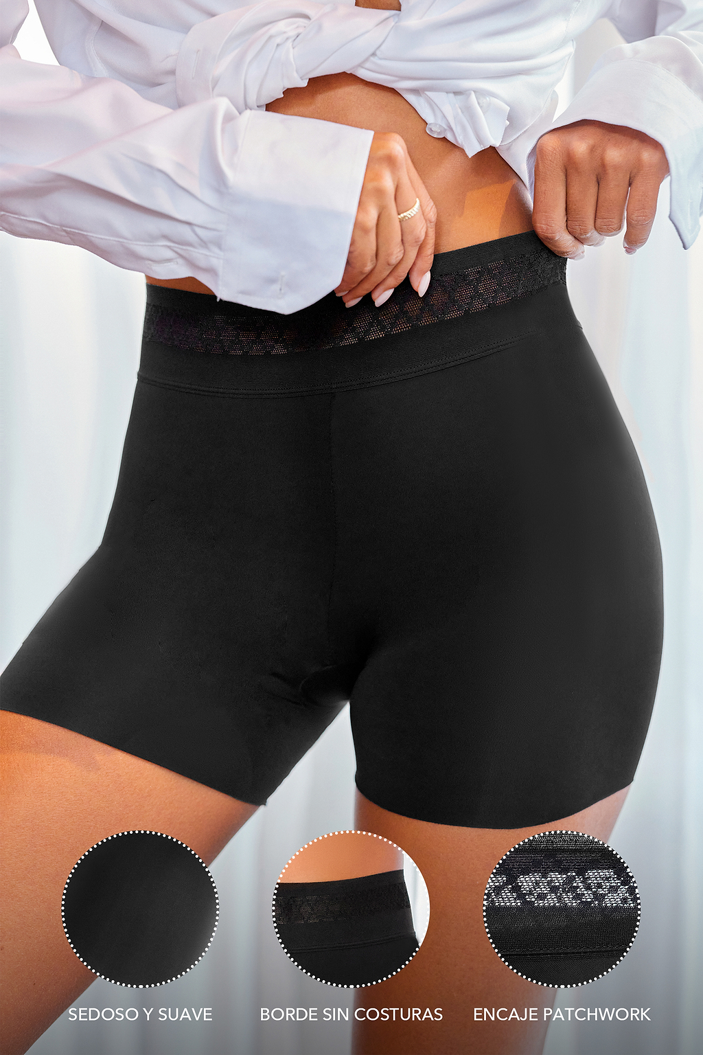 Calzoncillos negros Slim & Sculpt de talle alto que realzan el trasero