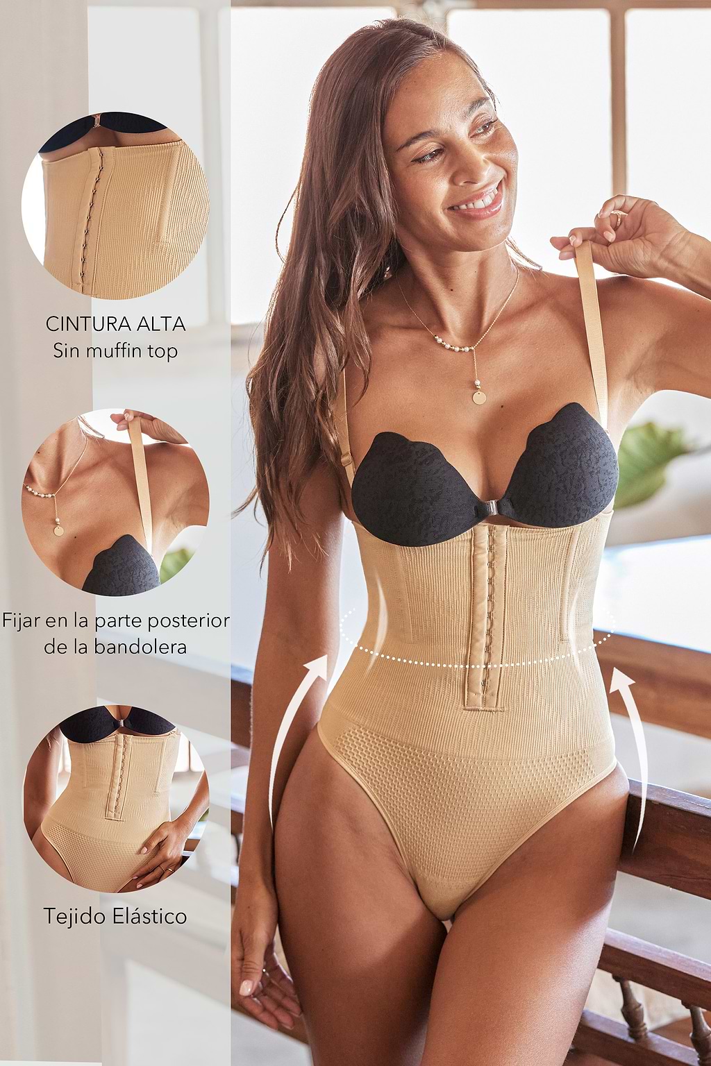 Fajas neutrales de tiro alto con control de barriga