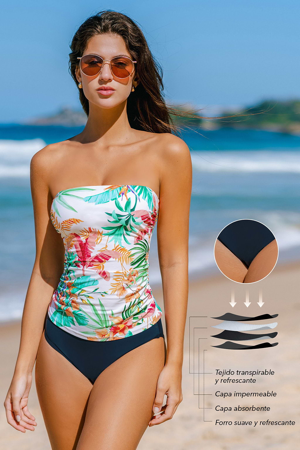 Conjunto de top tankini y pantalones estándar Dream Rainforest Period