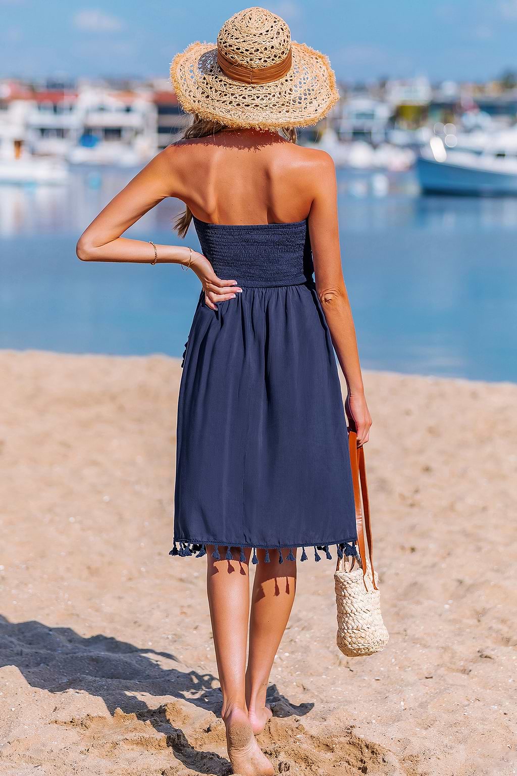 Boho Tease Blue Cover-Up Midi Dress