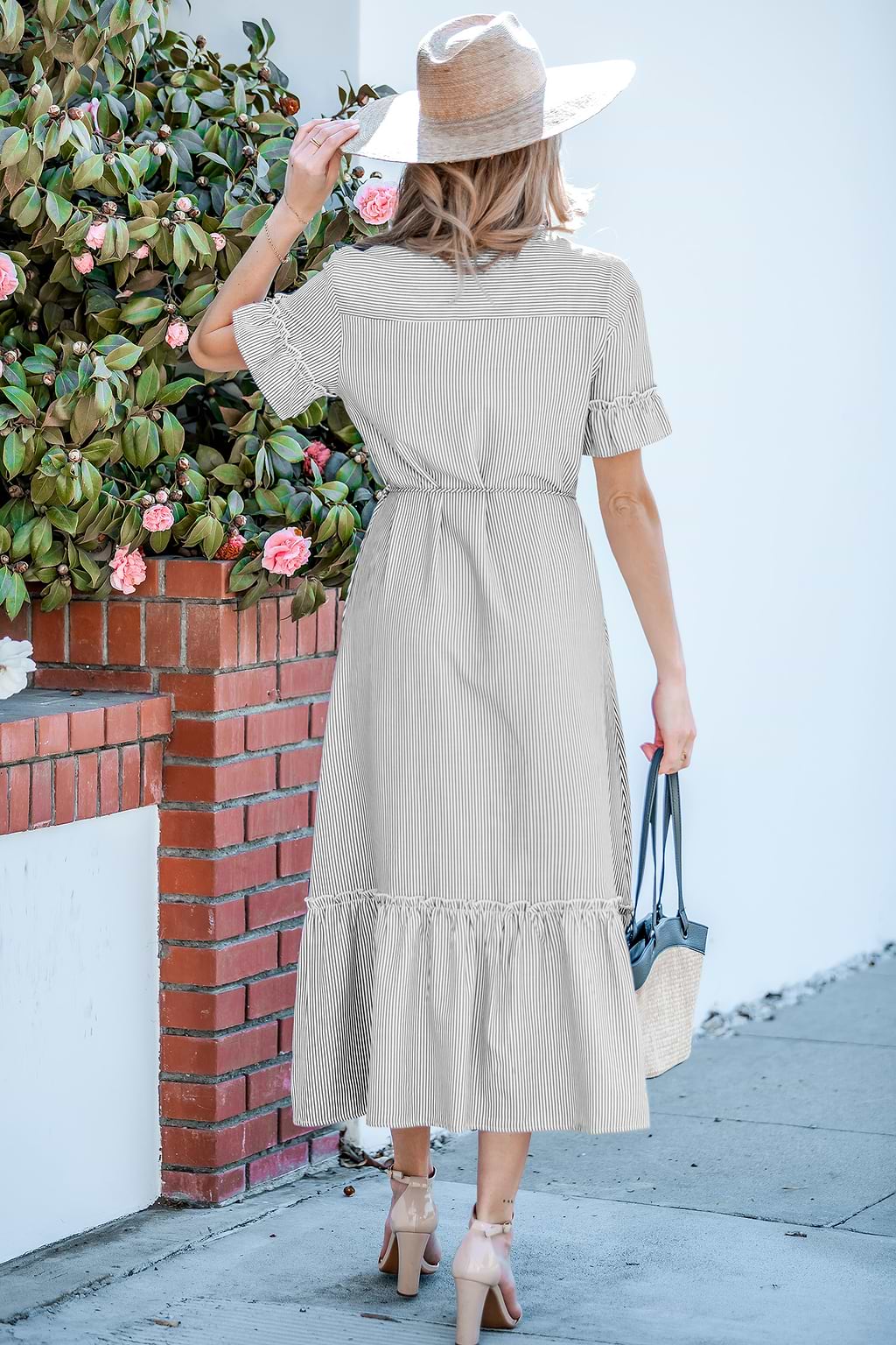 Countryside Getaway Striped Maxi Dress