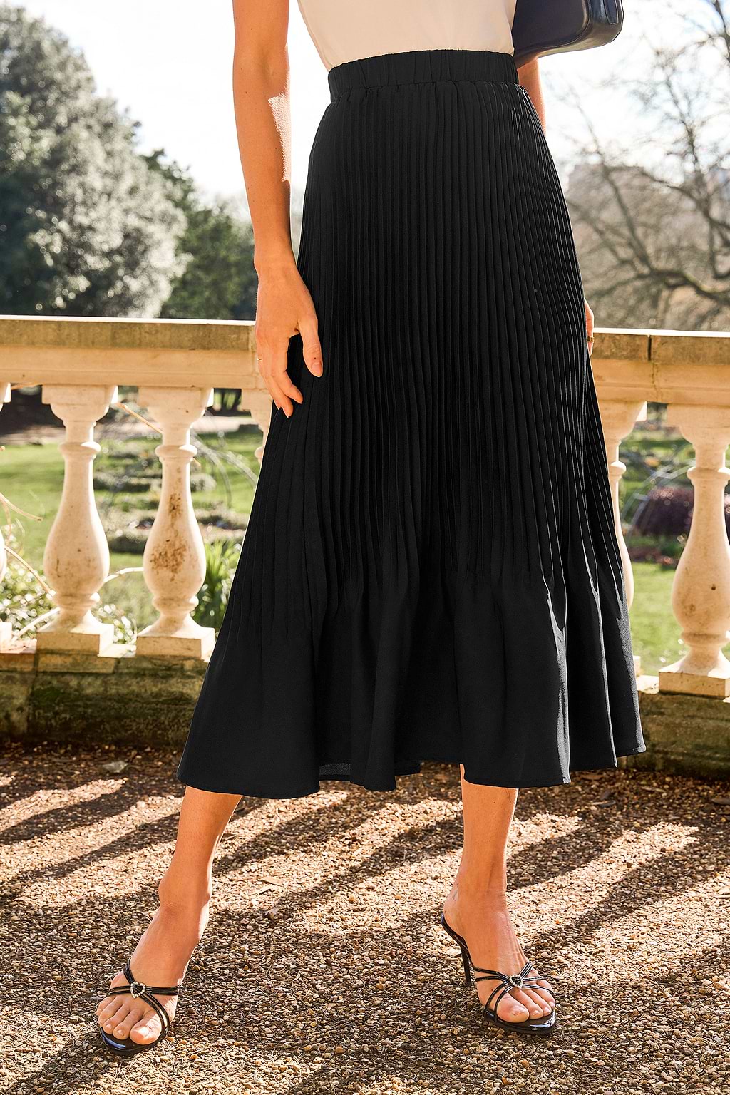 Raven Black Midi Skirt