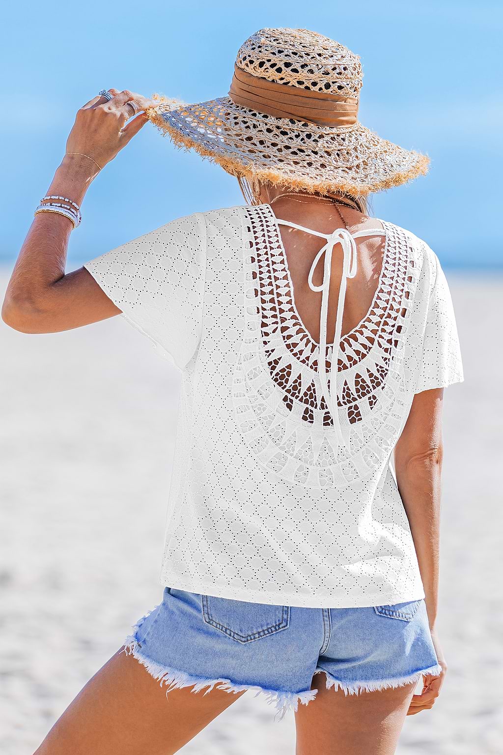 Seraphina Lace White Top