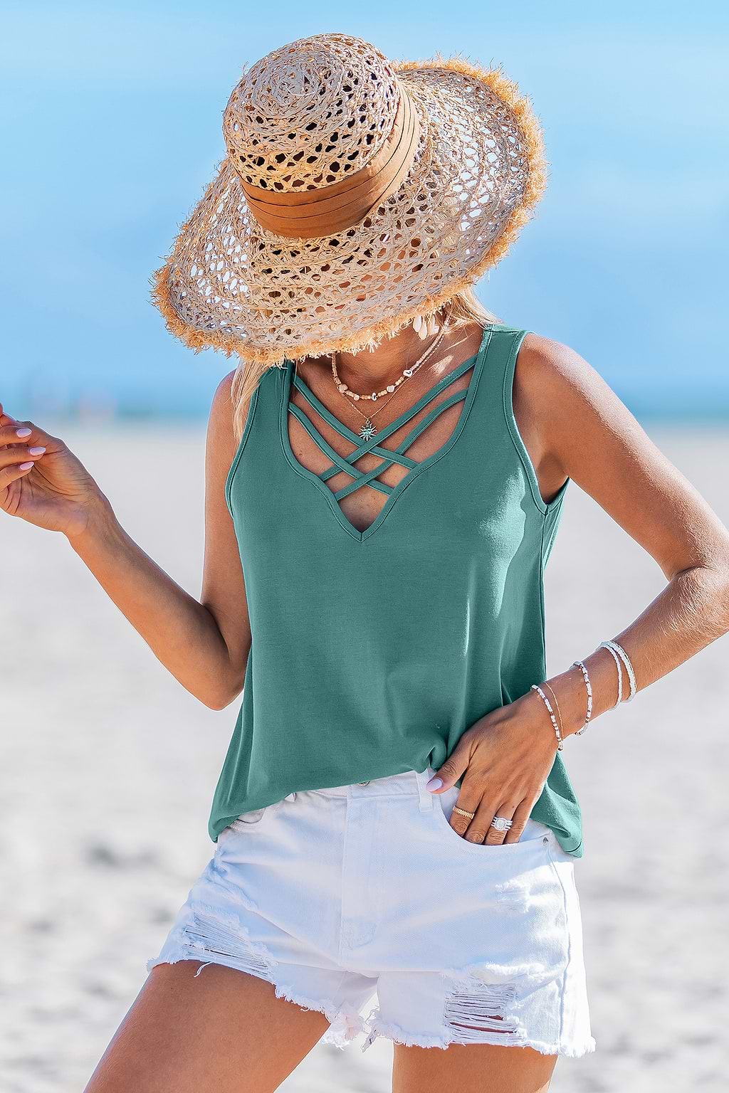 Sunkissed Dreams Green Top