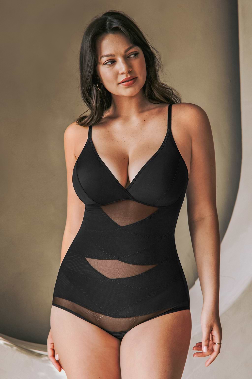 Peach Perfect Black Shapewear Bodysuit