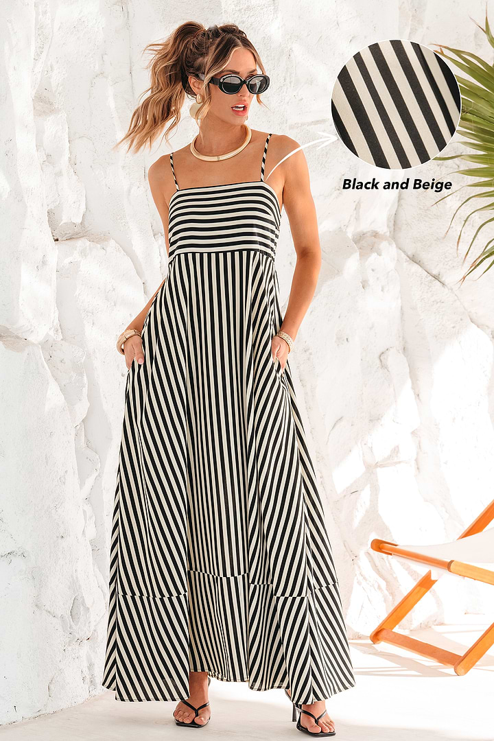 Subtle Lines Striped Maxi Dress