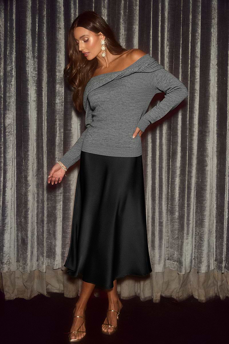 Playful Poise Grey Sweater