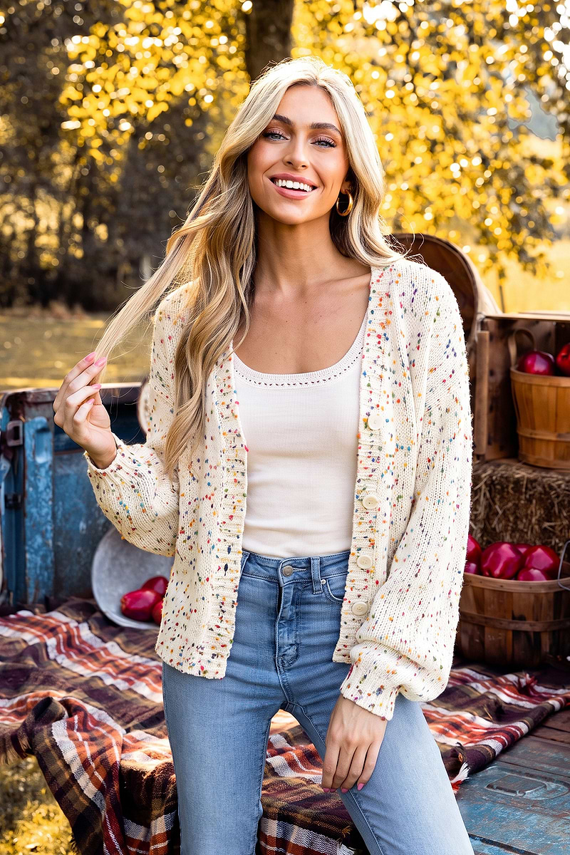Chasing Rainbows Speckle Cardigan