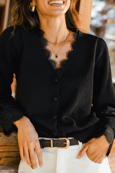 Midnight Romance Black Cardigan