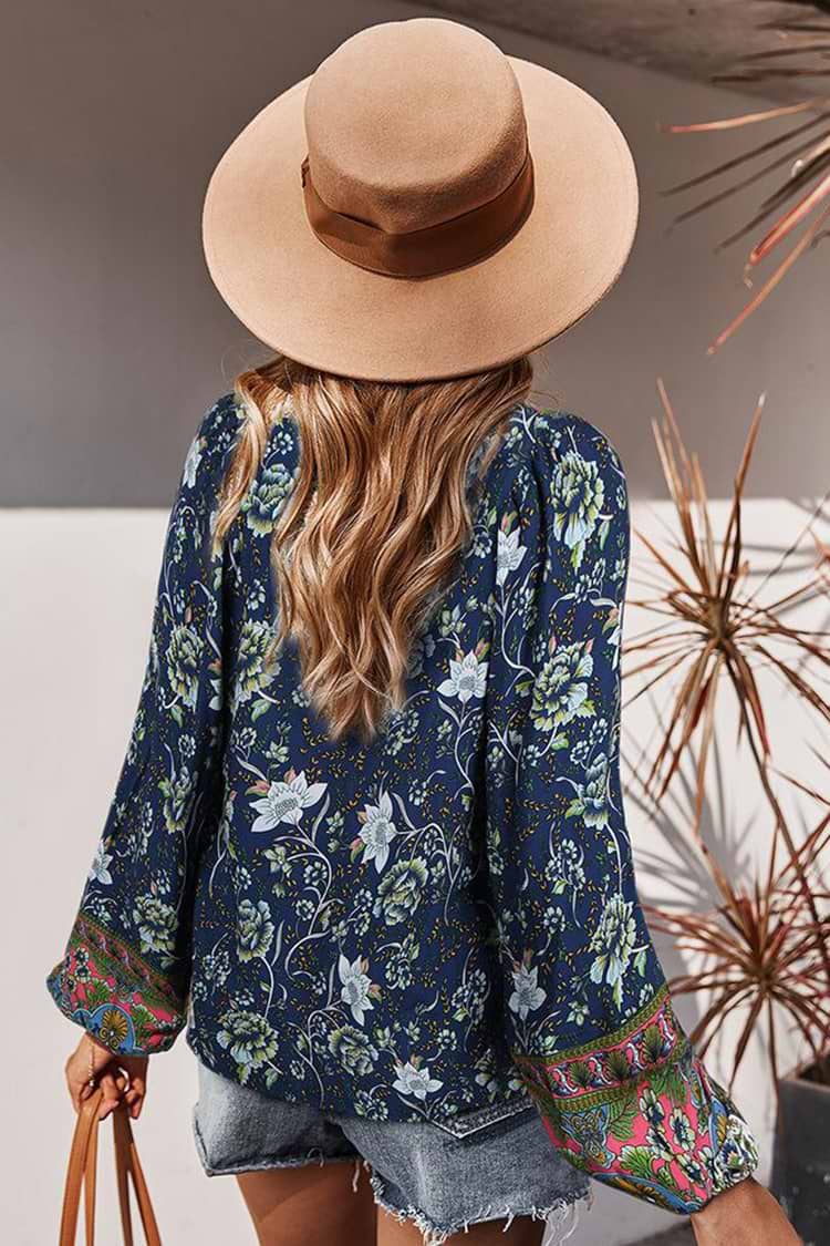 Diza Puff Sleeve Loose Waisted Top