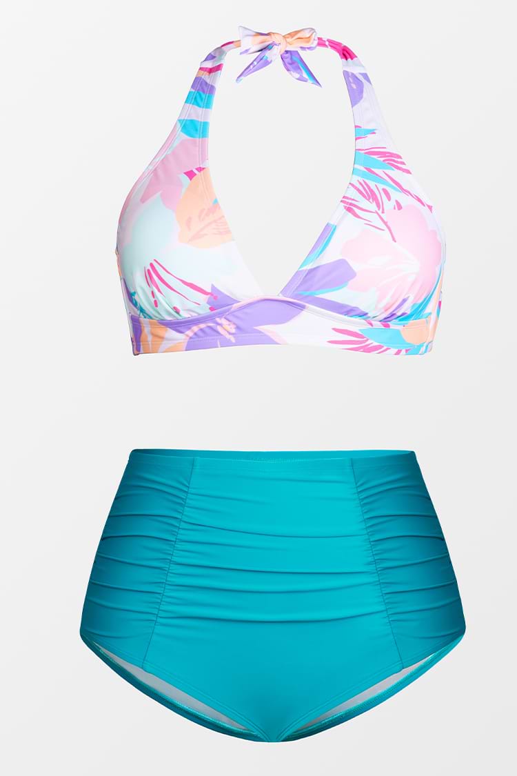 Bikini grande taille froncé