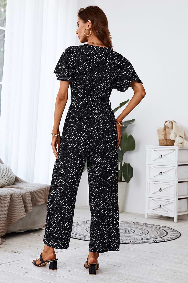 Combinaison maxi à pois et jambe large