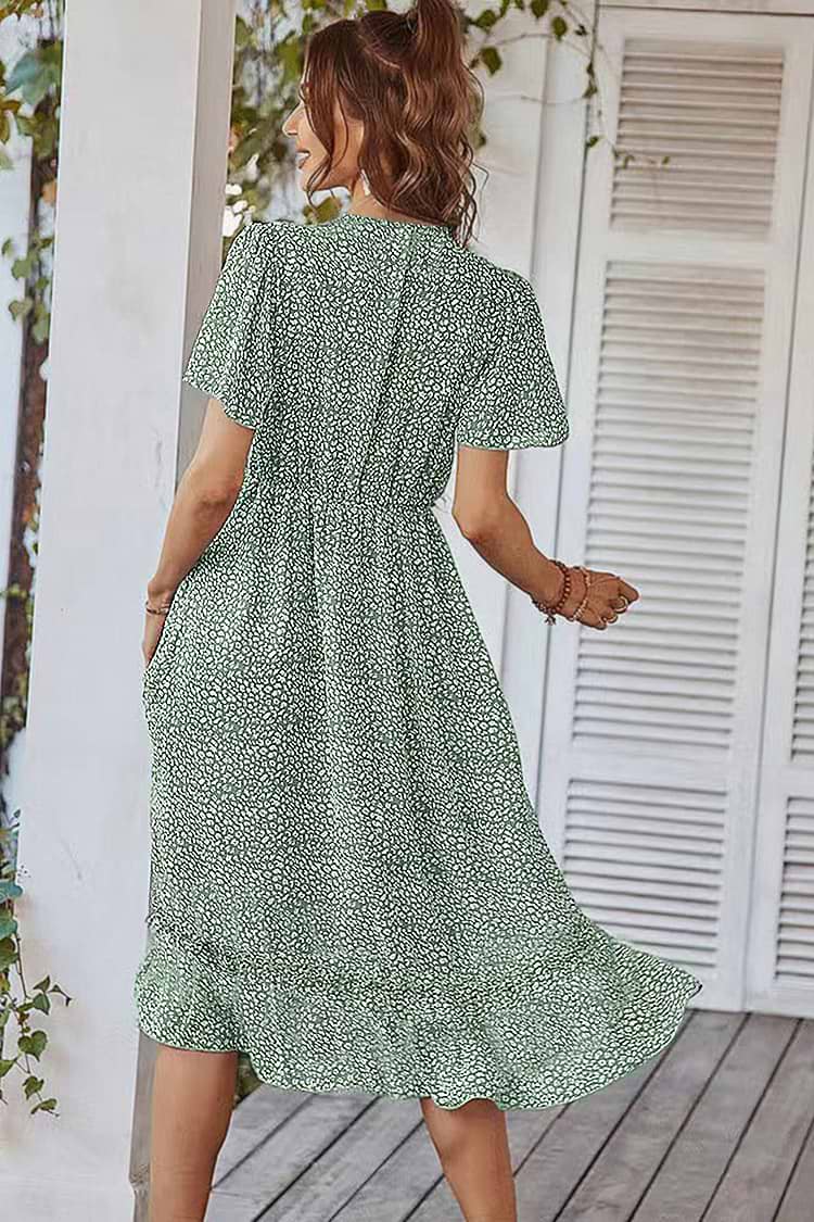 Emily V-neck Short Sleeve Maxi Dress